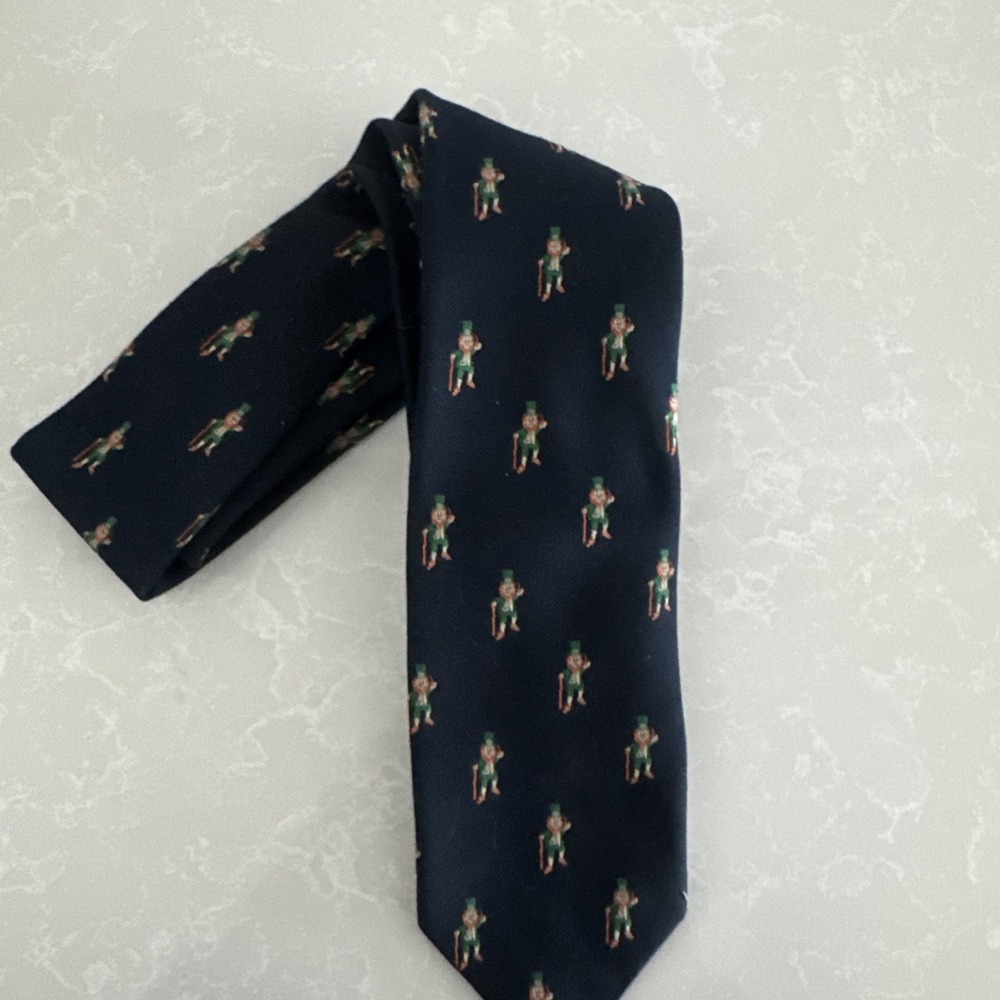 Vtg  Robert Talbot silk/poly‎ Leprechaun Tie  St Patrick's Day